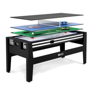 SOKKER Table multi jeux 4 en 1 GLADIATEUR Air Hockey, Billard, Ping Pong, Plateau - avec Accessoires – Image 4