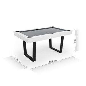 SOKKER Billard Américain Convertible en Table à manger 6/8 personnes 206 x 116 x 82 Cm - Horizon – Image 4