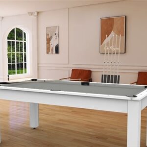 Table de Billard Arizona 7 Pieds Convertible en Table à Manger De Faugères Blanc – Image 4