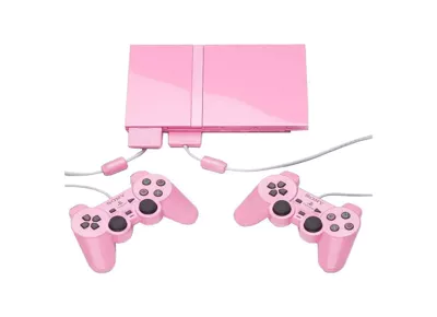 console-ps2-slim-rose-2-manettes-carte-memoire-r